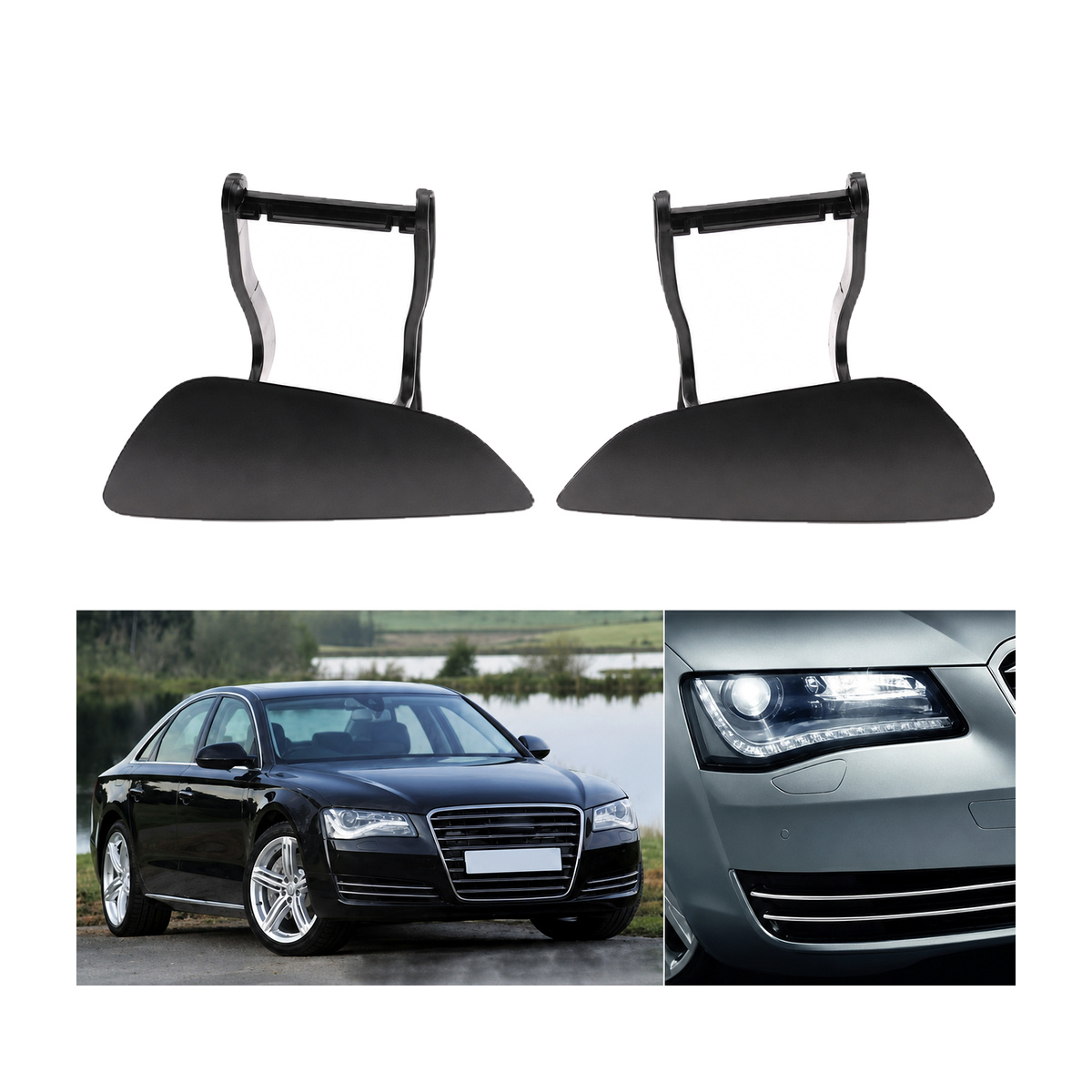 4H0955270 Front Right Headlight Washer Nozzle Cover for AUDI A8 2011 - Image 02