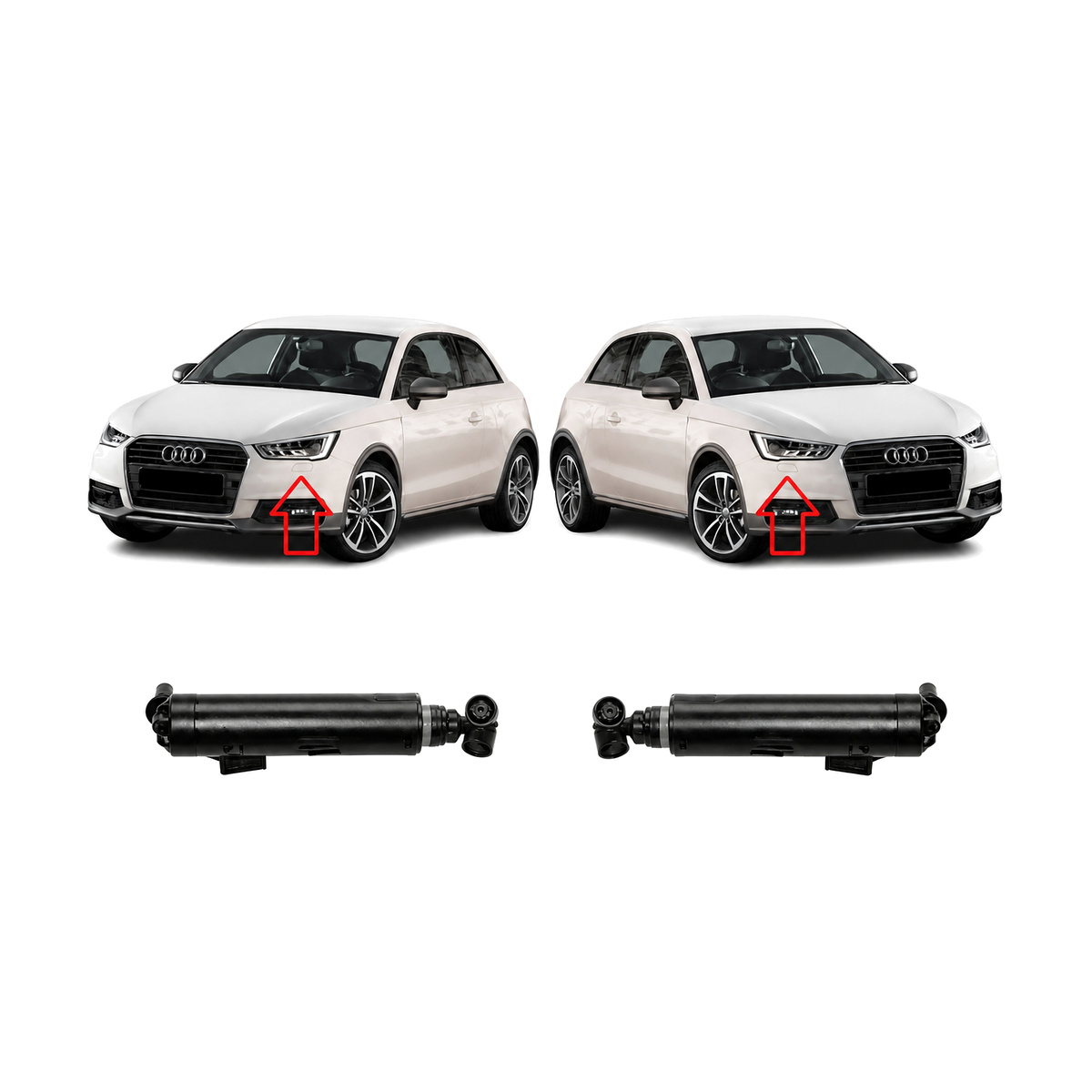 8X0955102B Front Right Headlight Washer Cover Assembly for AUDI A1 2014 - Image 01